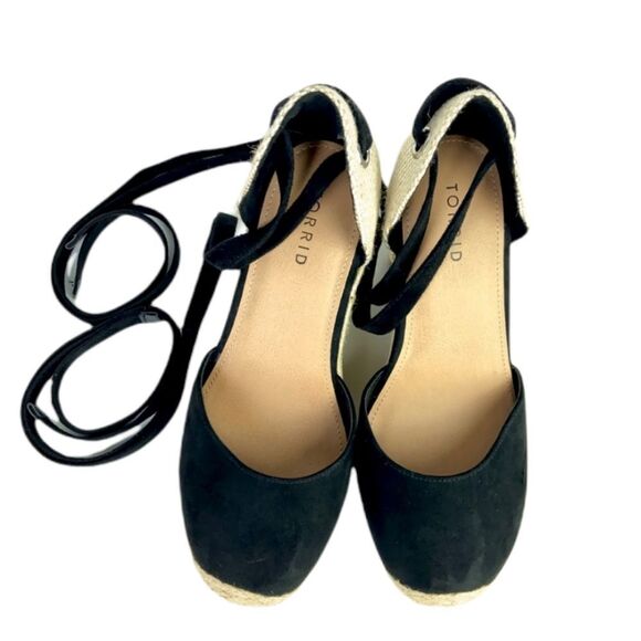 Torrid Lace Up Espadrille Platform Wedge 10.5WW - Picture 2 of 5